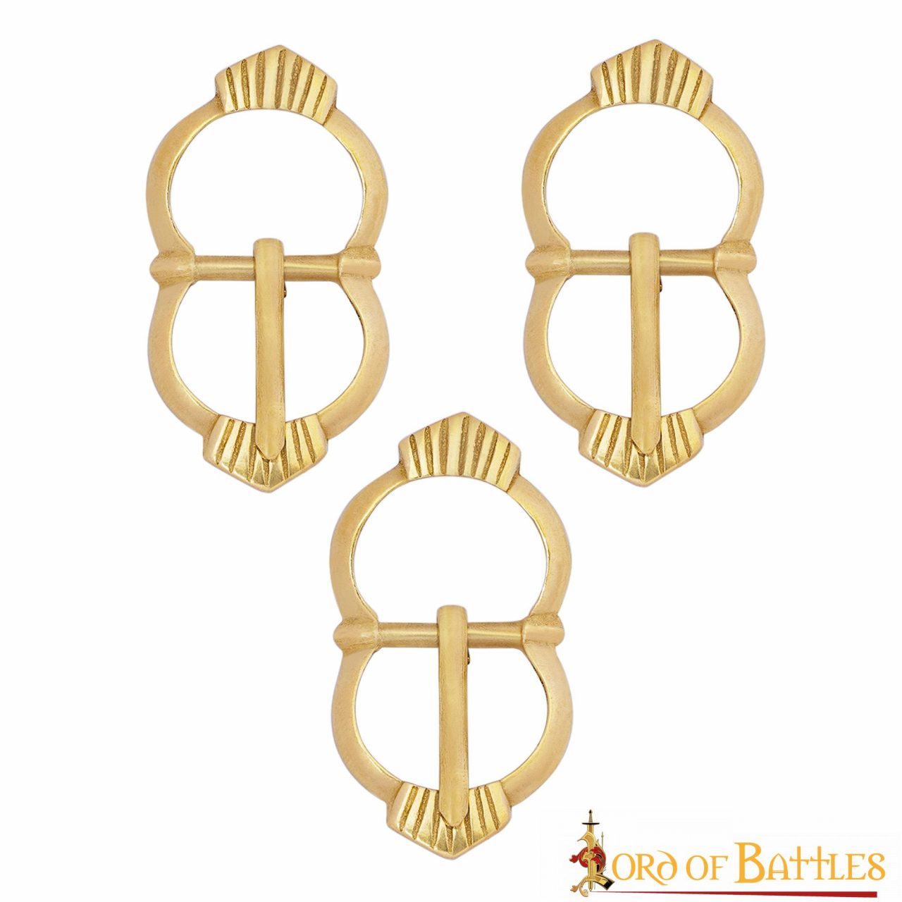 Late Medieval Brass Buckle Set of 3 Late Medieval Brass Buckle Set of 3