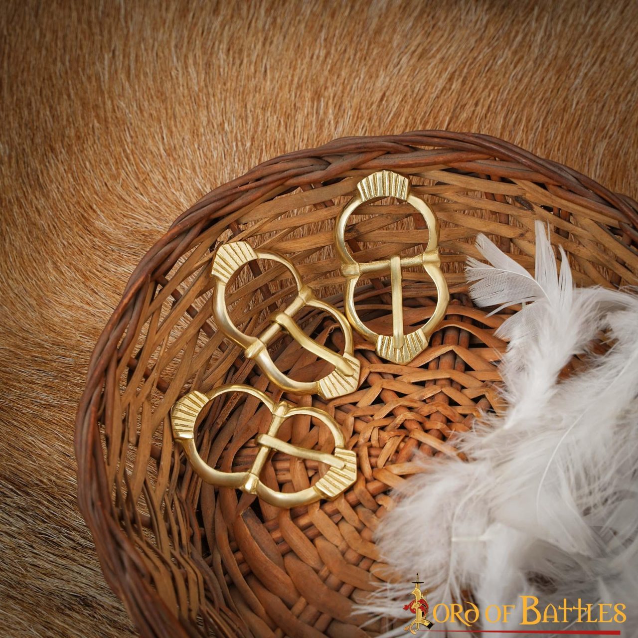 Late Medieval Brass Buckle Set of 3 Late Medieval Brass Buckle Set of 3