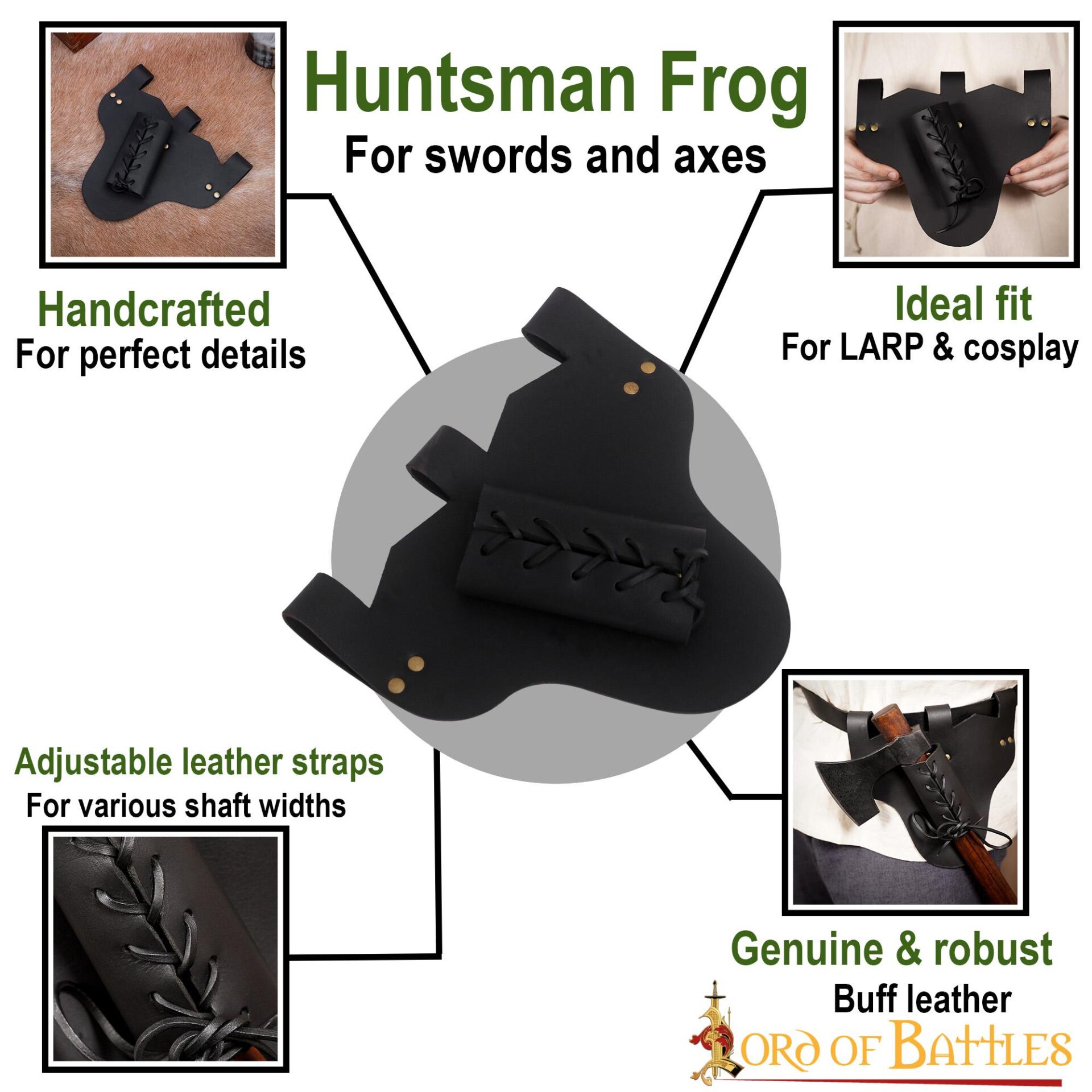 Huntsman Frog for Swords and Axes Genuine Leathercraft
