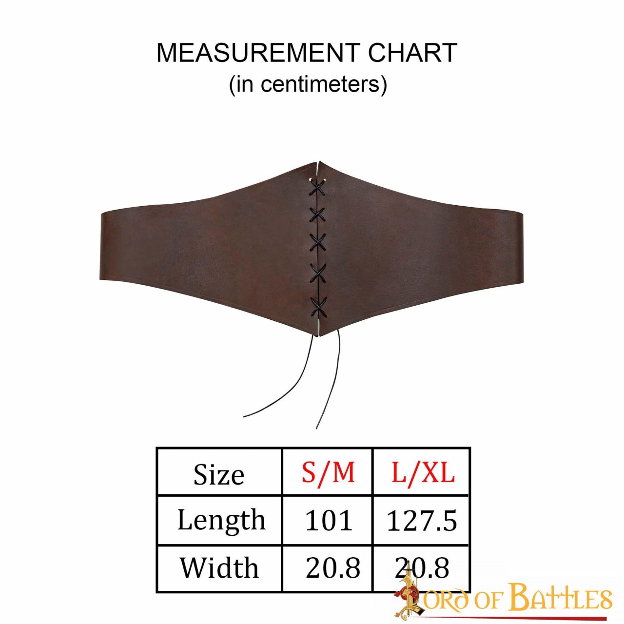 Medieval Fantasy Leather Waistbelt for LARP and Cosplay