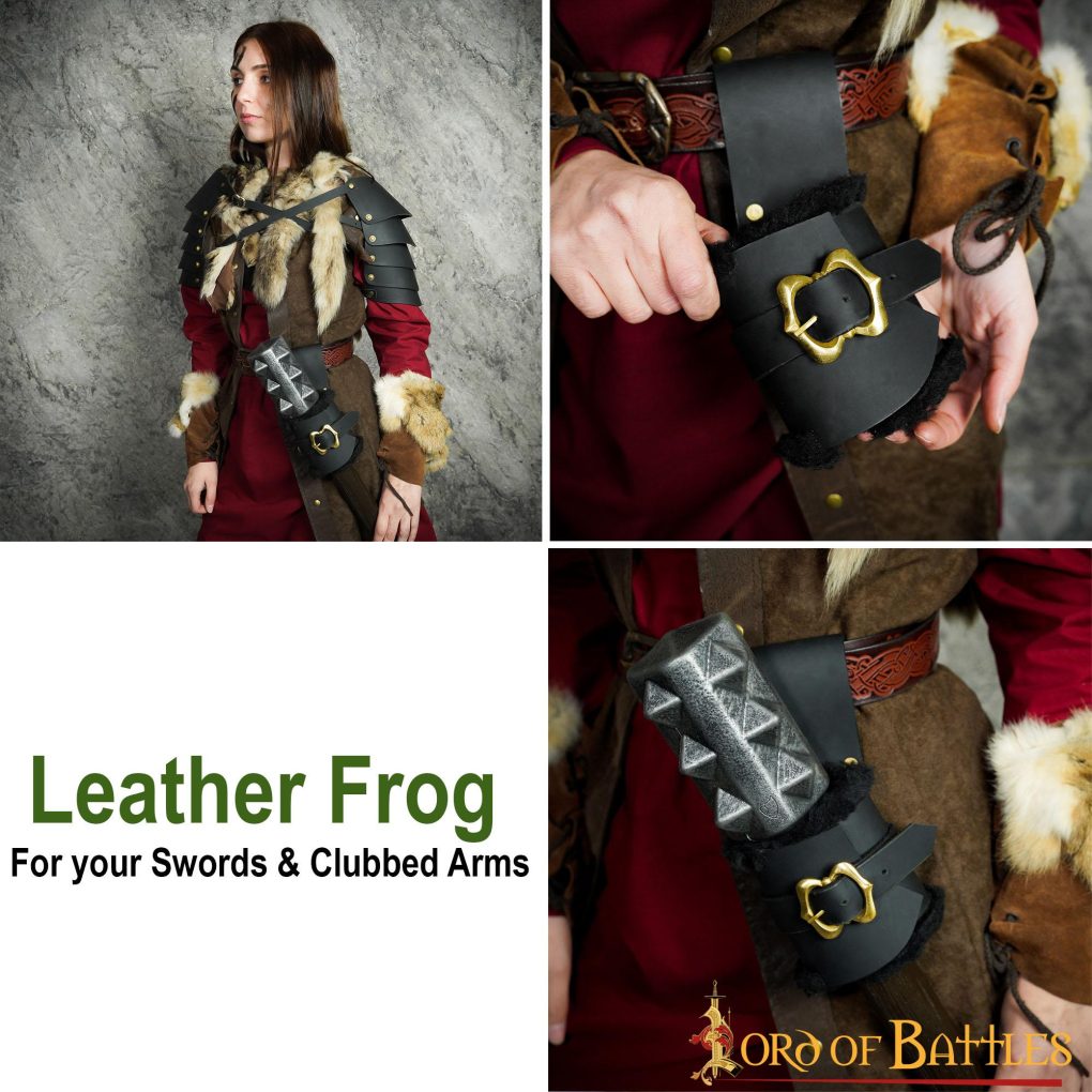 Leather Right Hand Frog for Swords and Club Arms Leather Right Hand Frog for Swords and Club Arms
