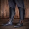 25902BK_-7 Leather Greaves