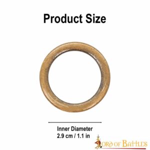 Ring Buckle Antique Brass Loop Belt Functional Accessory Set of 5 Pieces