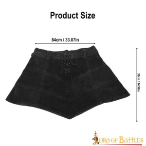 Gothic Suede Leather Skirt With Strings LARP and Fantasy Outfit