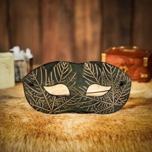 26073GR_7 Genuine Leather Eye Mask