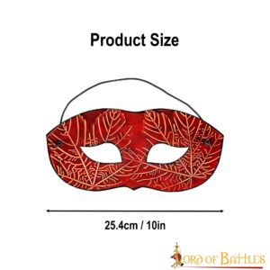 Genuine Leather Eye Mask with Embossed Maple Leaf Motifs Genuine Leather Eye Mask with Embossed Maple Leaf Motifs