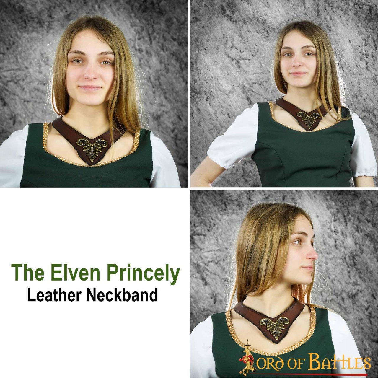 Princely Leather Accessory with Antique Brass Mount