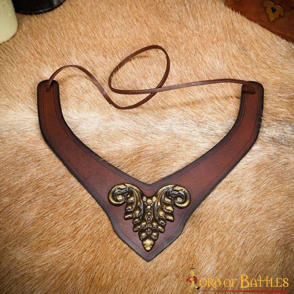 Princely Leather Accessory with Antique Brass Mount