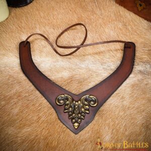 Princely Leather Accessory with Antique Brass Mount