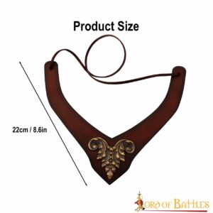 Princely Leather Accessory with Antique Brass Mount