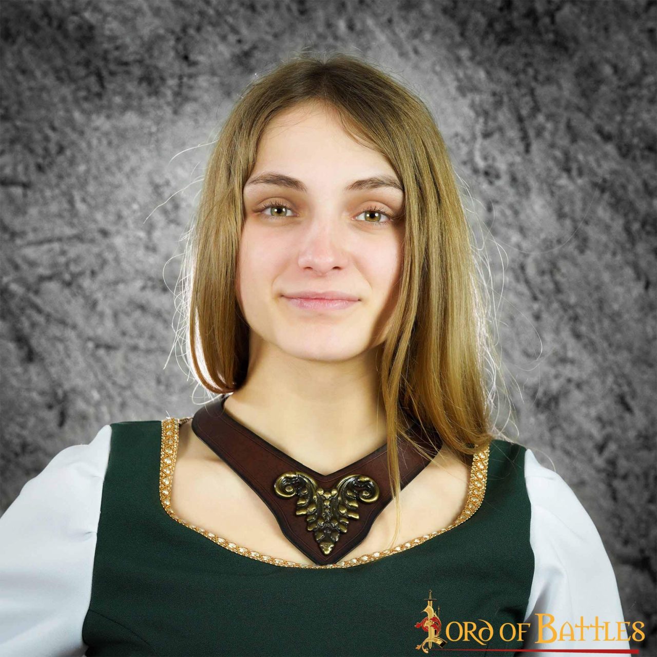 Princely Leather Accessory with Antique Brass Mount