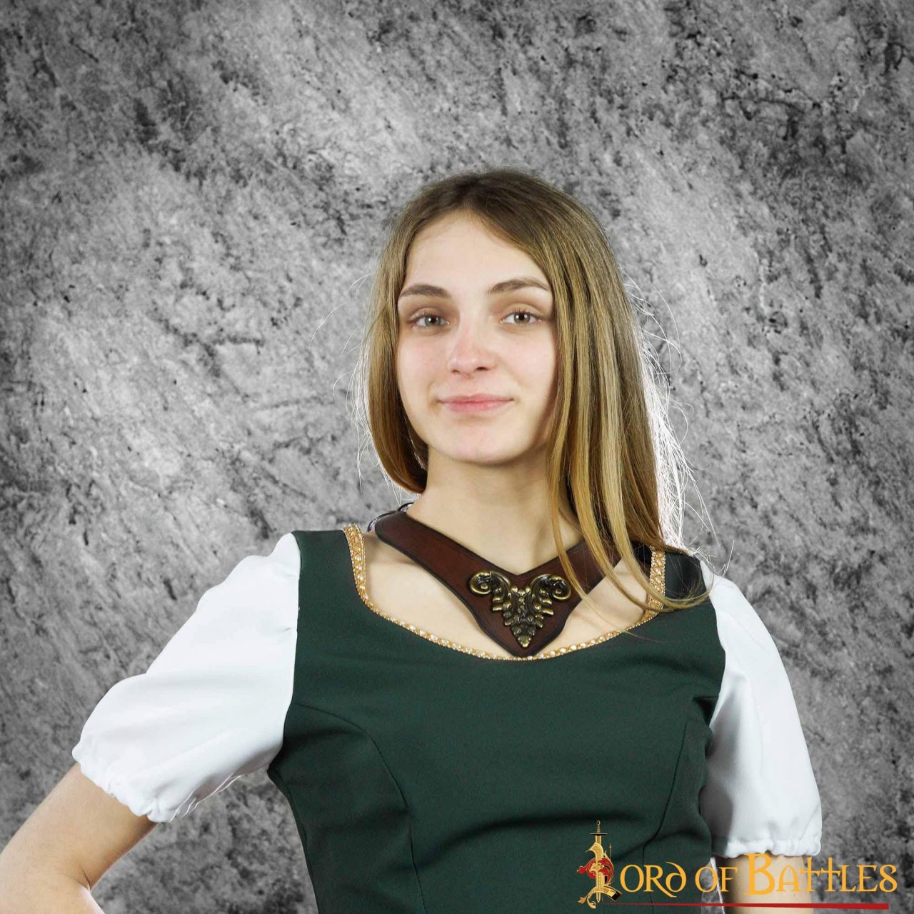 Princely Leather Accessory with Antique Brass Mount