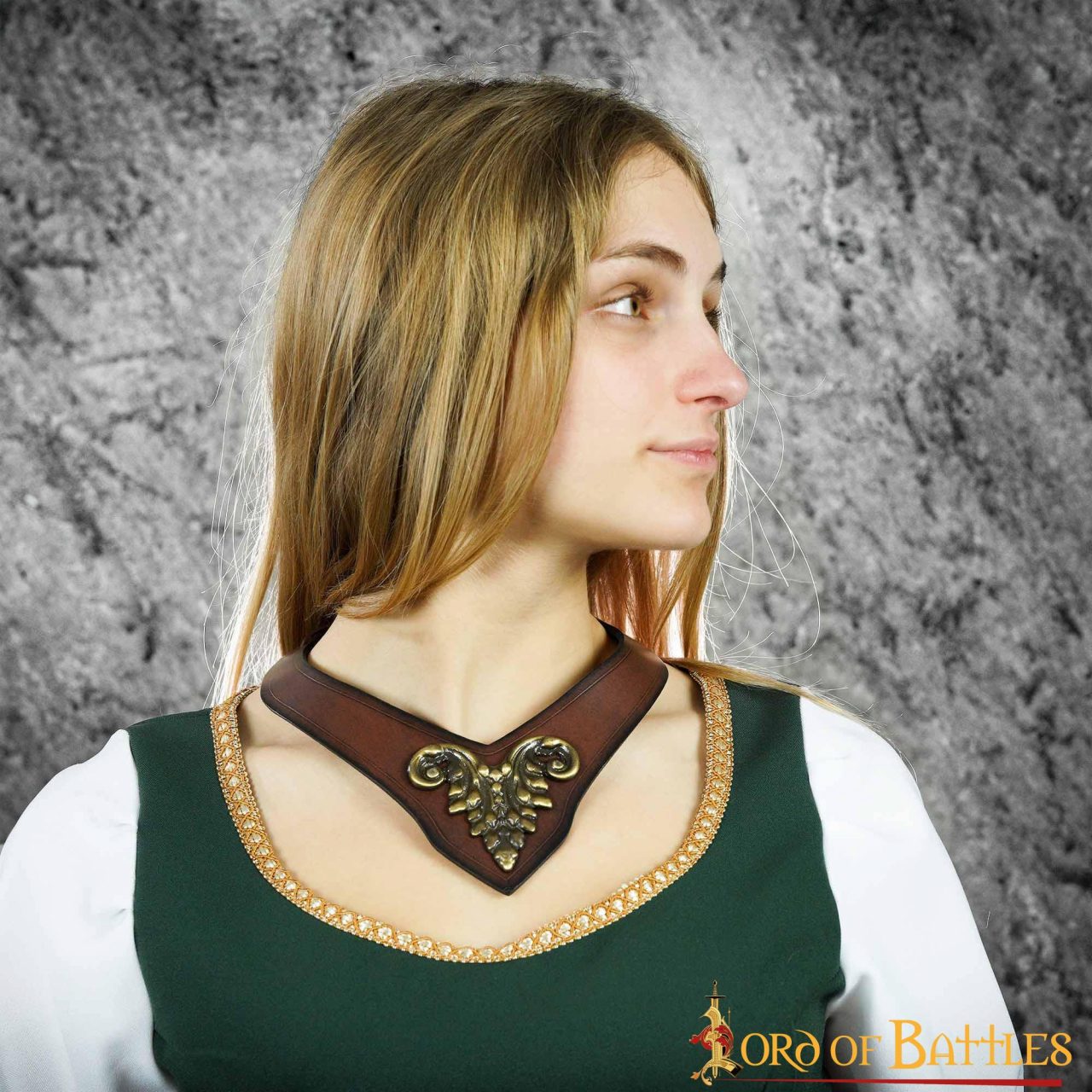 Princely Leather Accessory with Antique Brass Mount