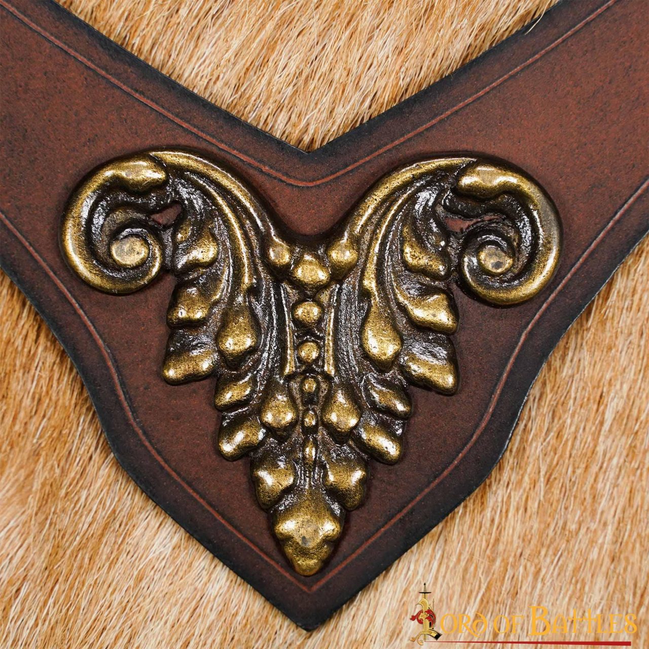 Princely Leather Accessory with Antique Brass Mount