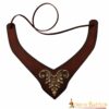 Princely Leather Accessory with Antique Brass Mount