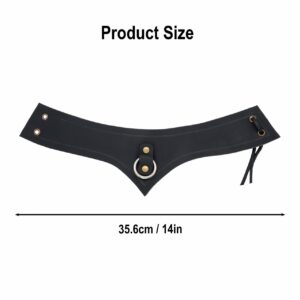 Genuine Leather Accessory with Steel Ring for LARP and Cosplay Genuine Leather Accessory with Steel Ring for LARP and Cosplay