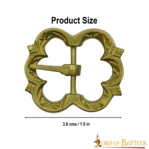 Medieval Brass Belt Buckle Set of 5 Fully Functional Accessory