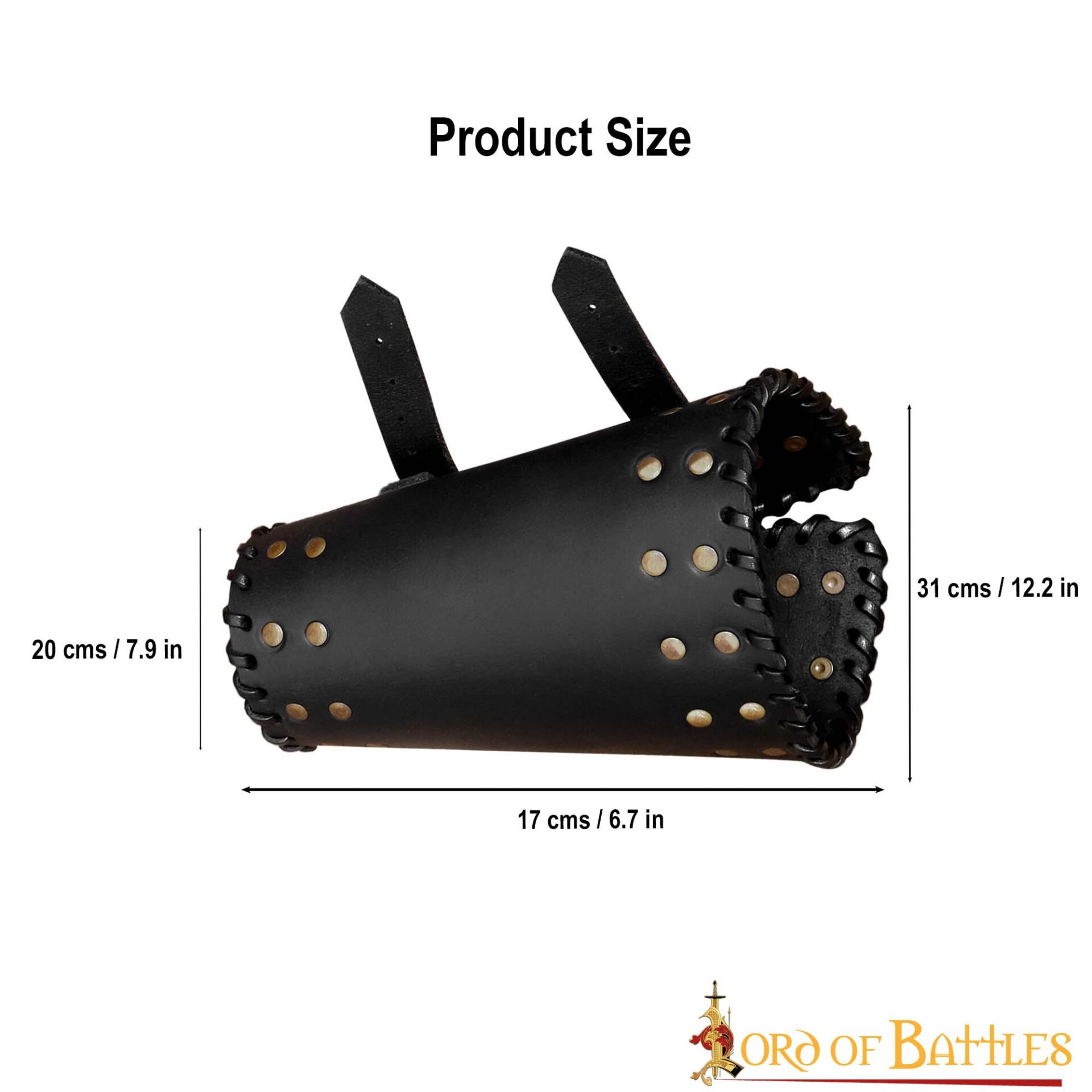 Medieval Studded Authentic Handcrafted Leather Bracers