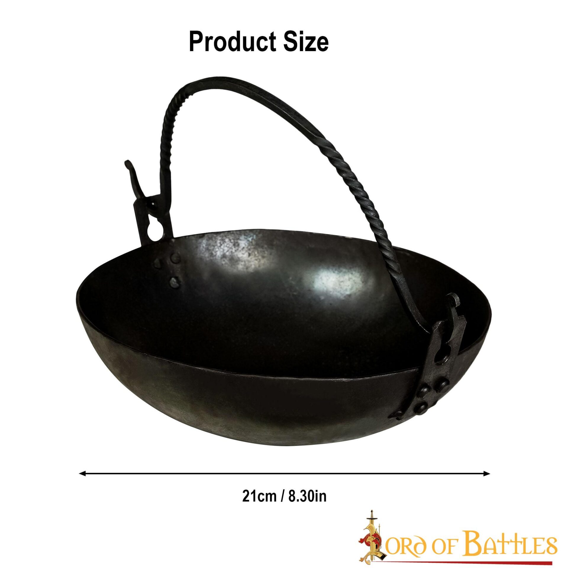 Hand Forged Cauldron Fully Functional Iron Camping Accessory Hand Forged Cauldron Fully Functional Iron Camping Accessory