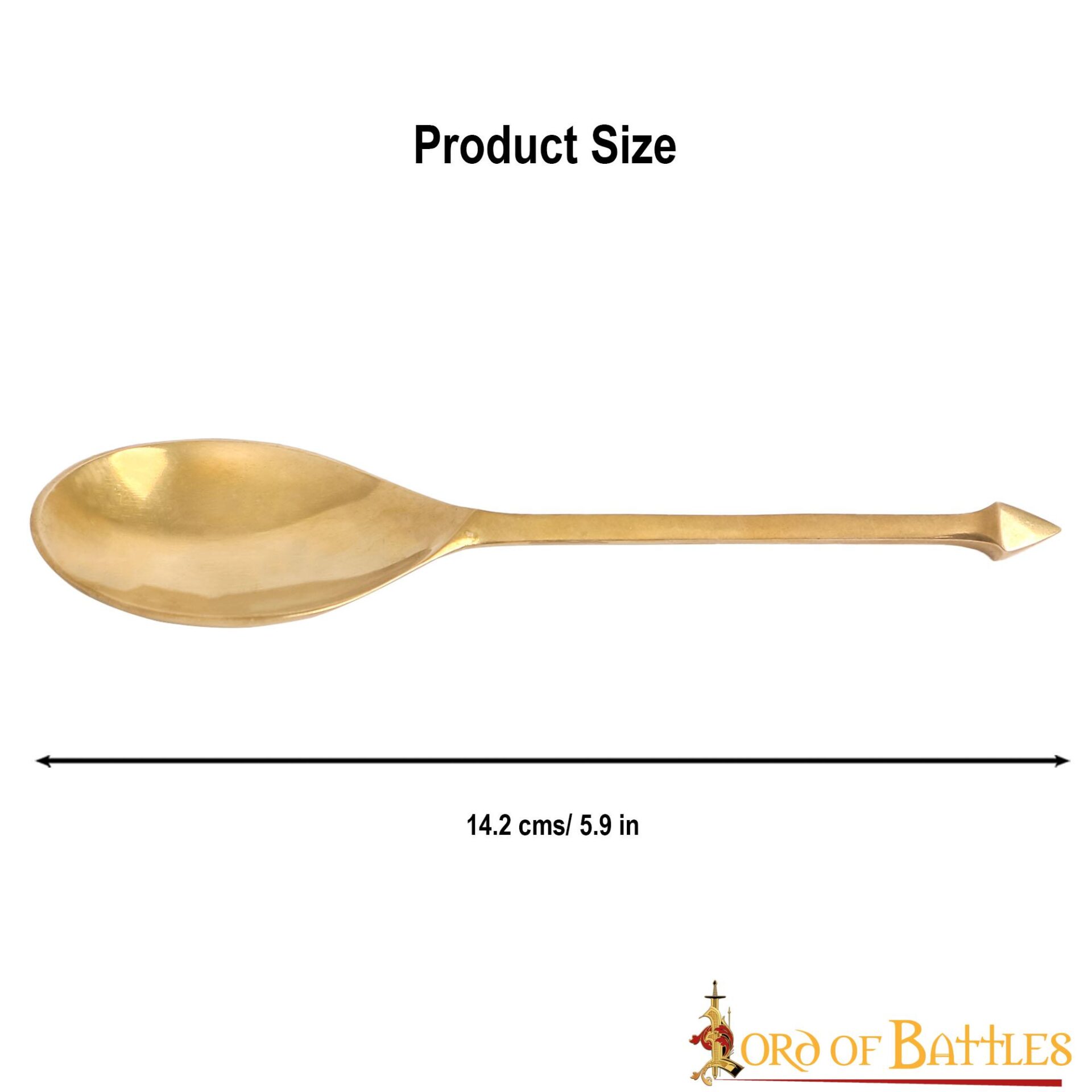 Roman Spoon Pure Solid Brass Functional Cutlery Set of Two Pieces Roman Spoon Pure Solid Brass Functional Cutlery Set of Two Pieces