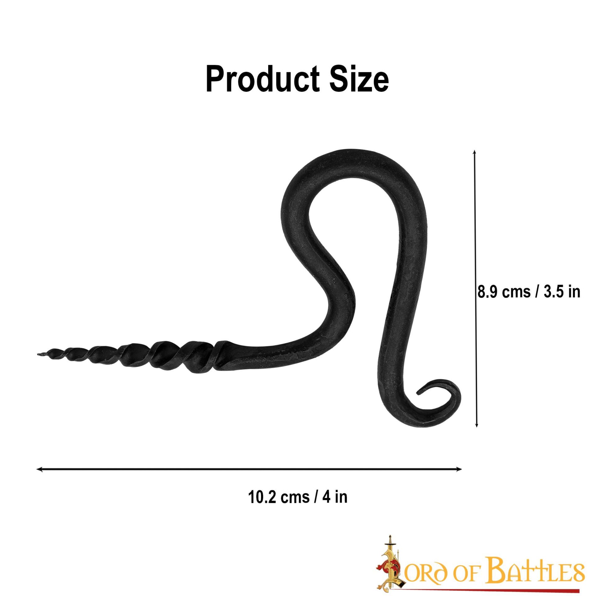 Hand Forged Iron Corkscrew Fully Functional Wine Bottle Opener Hand Forged Iron Corkscrew Fully Functional Wine Bottle Opener