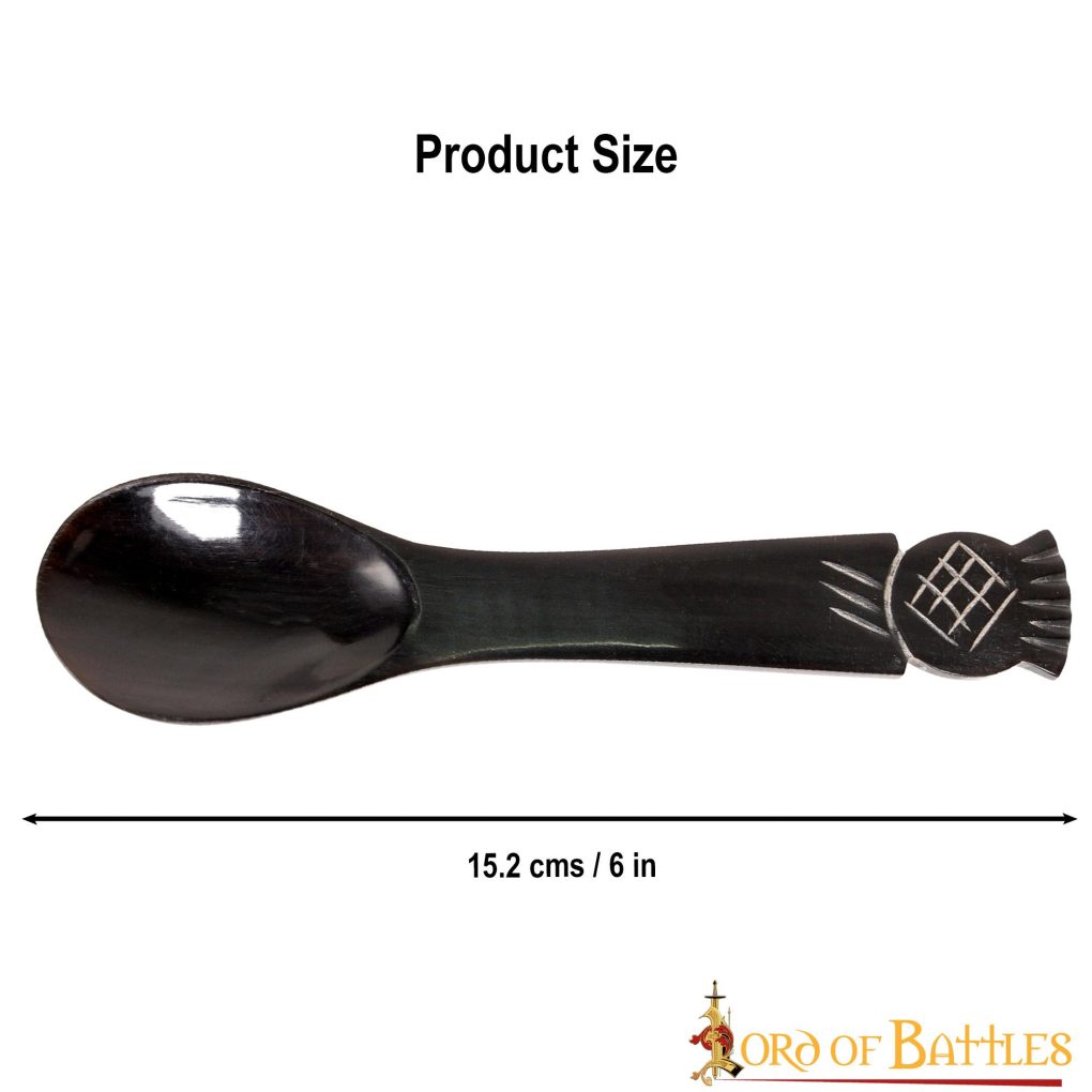 Authentic Medieval Horn Spoon Genuine Handcrafted Ox Horn