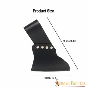 Medieval Black Leather Angled Frog for Swords and Axes
