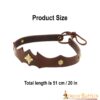 Princely Hunter Leather Headband With Pure Brass Mounts
