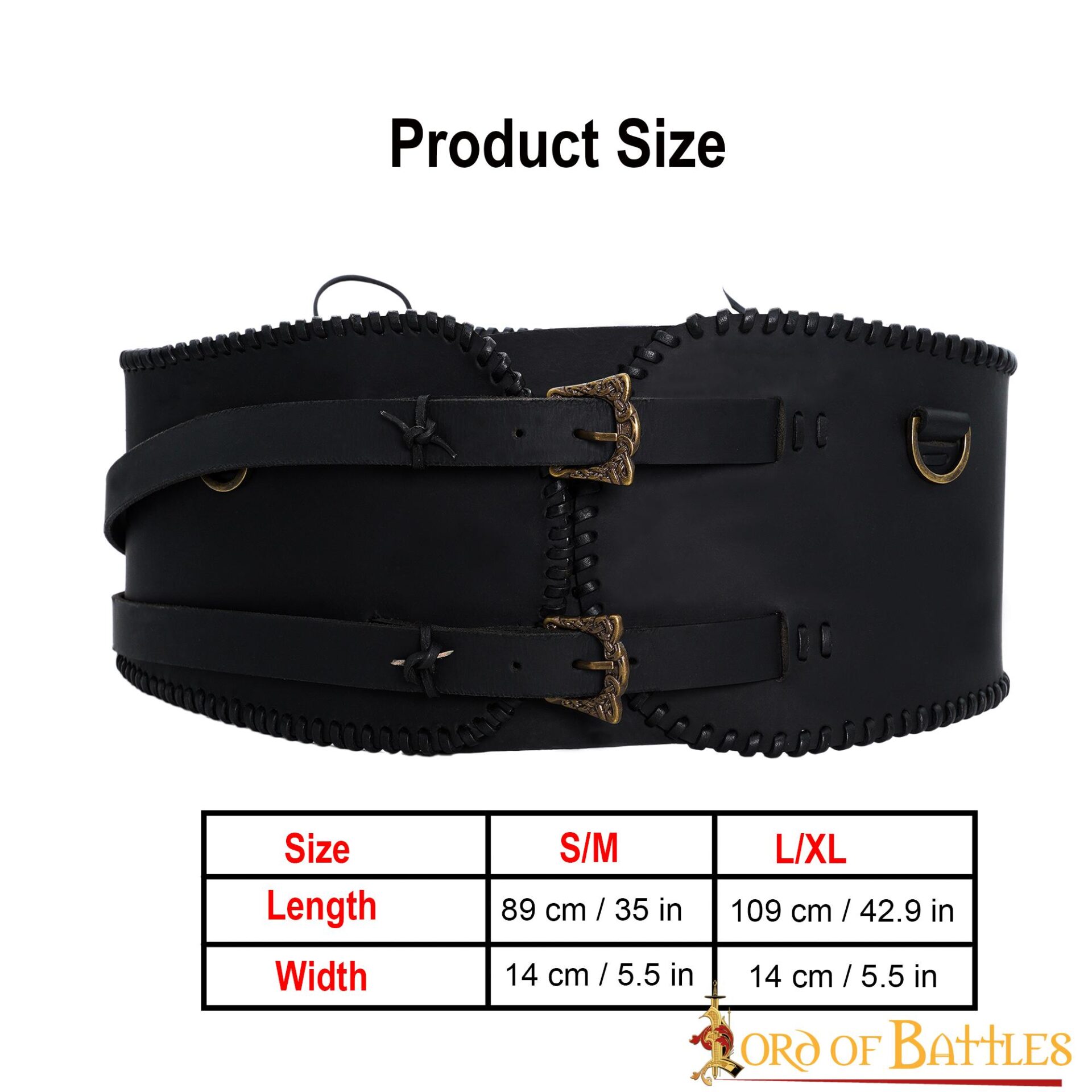 Warrior Broad Waist Belt Handcrafted from Genuine Leather