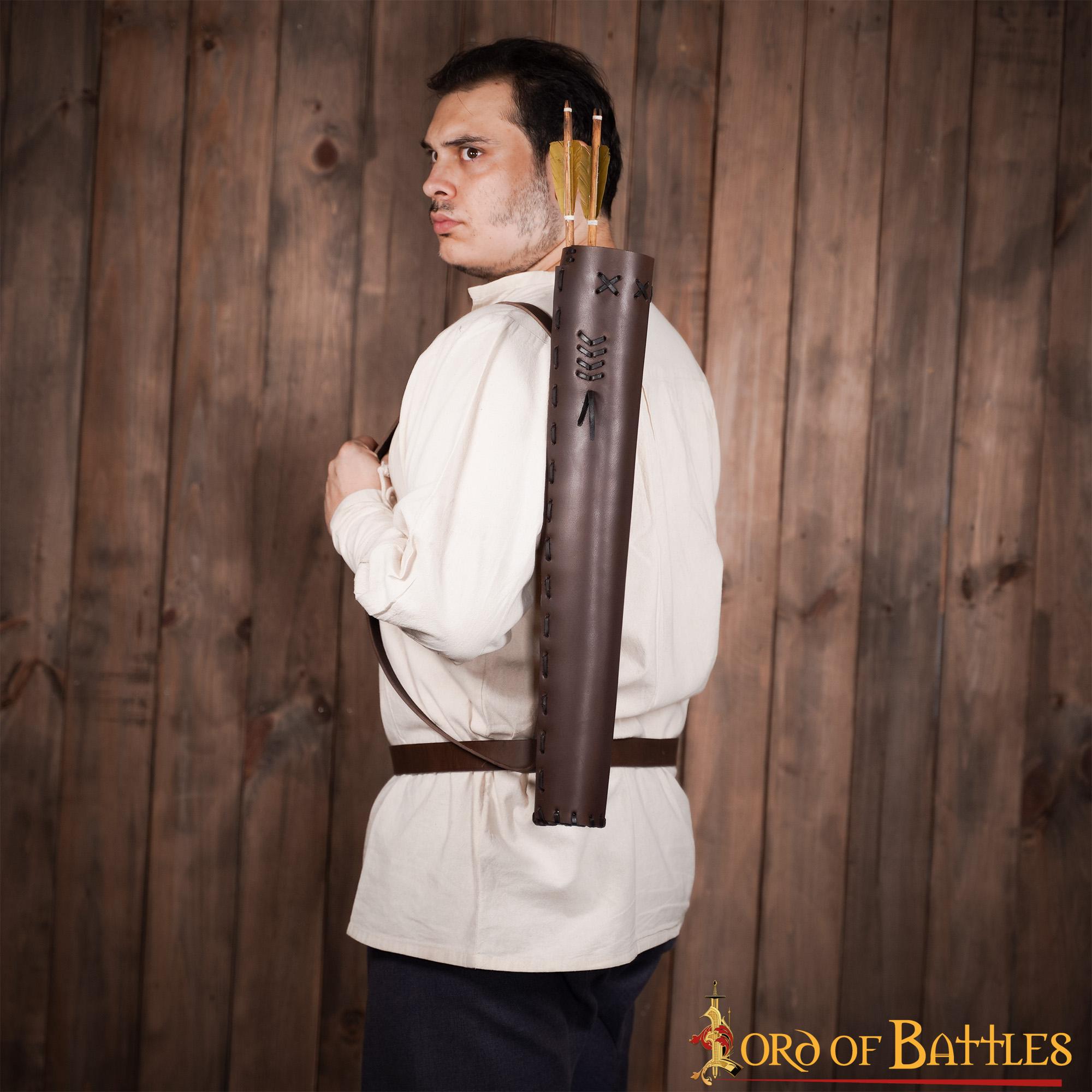 Classic Medieval Fantasy Leather Quiver Genuine Leathercraft