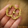Medieval Brass Belt Buckle Set of 5 Fully Functional Accessory Medieval Brass Belt Buckle Set of 5 Fully Functional Accessory
