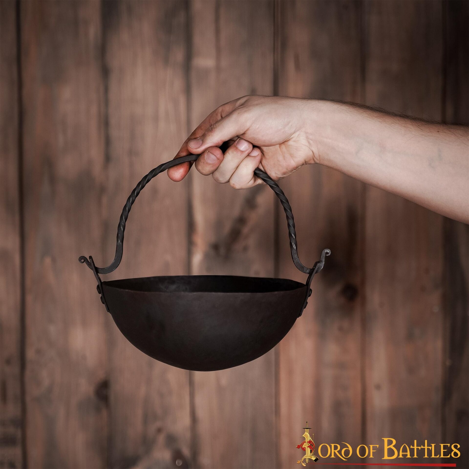 Hand Forged Cauldron Fully Functional Iron Camping Accessory Hand Forged Cauldron Fully Functional Iron Camping Accessory