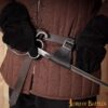 Leather Medieval Sword Frog with Belt Hanging Loop
