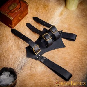 Medieval Leather Sword and Axe Frog Handcrafted from Genuine Leather Medieval Leather Sword and Axe Frog Handcrafted from Genuine Leather