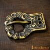 Gothic Belt Buckle Antiqued Brass Functional Gothic Belt Buckle Antiqued Brass Functional