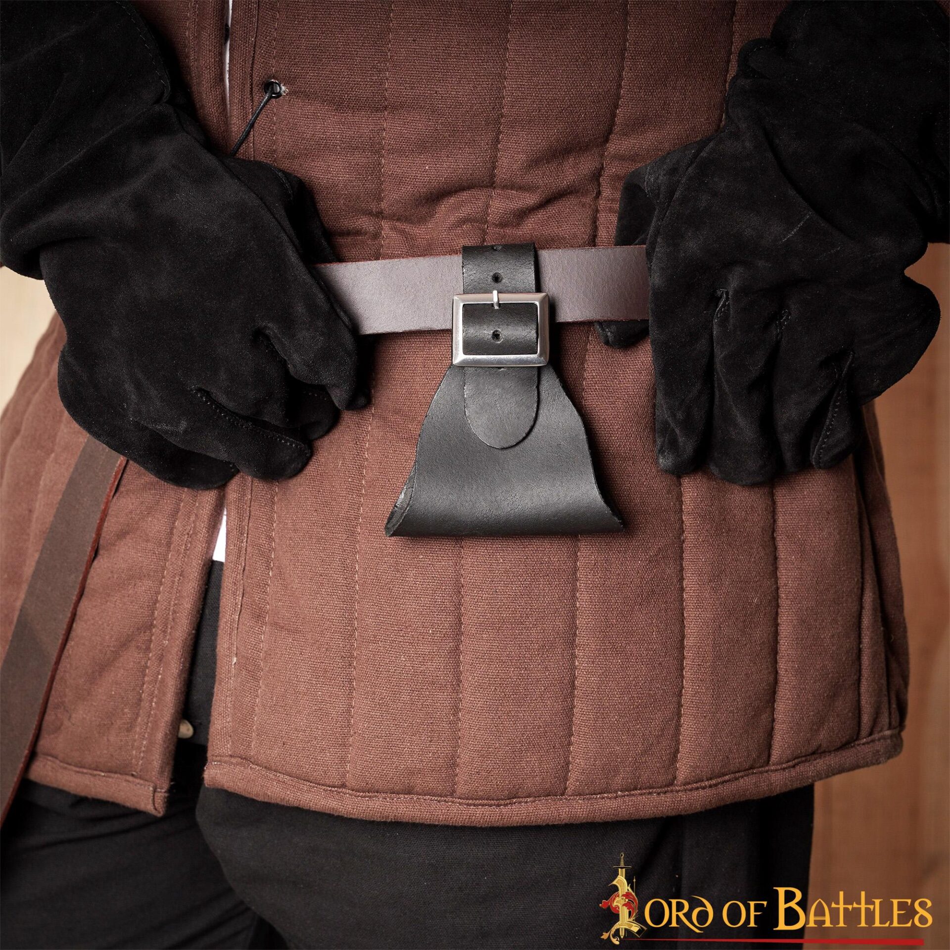 Leather Medieval Sword Frog with Belt Hanging Loop