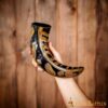 Medieval Viking Drinking Horn with Engraved Designs Handcrafted Genuine Ox Horn