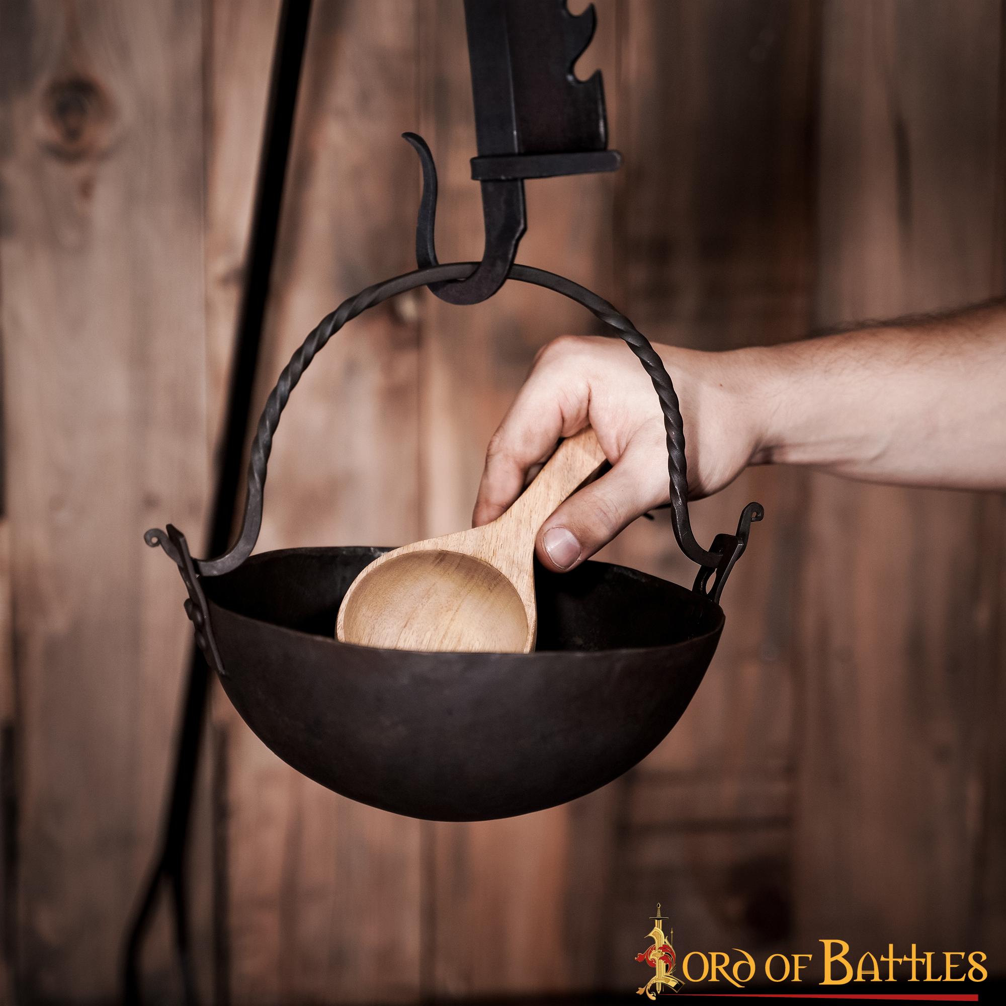 Hand Forged Cauldron Fully Functional Iron Camping Accessory Hand Forged Cauldron Fully Functional Iron Camping Accessory