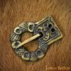 Gothic Belt Buckle Antiqued Brass Functional Gothic Belt Buckle Antiqued Brass Functional