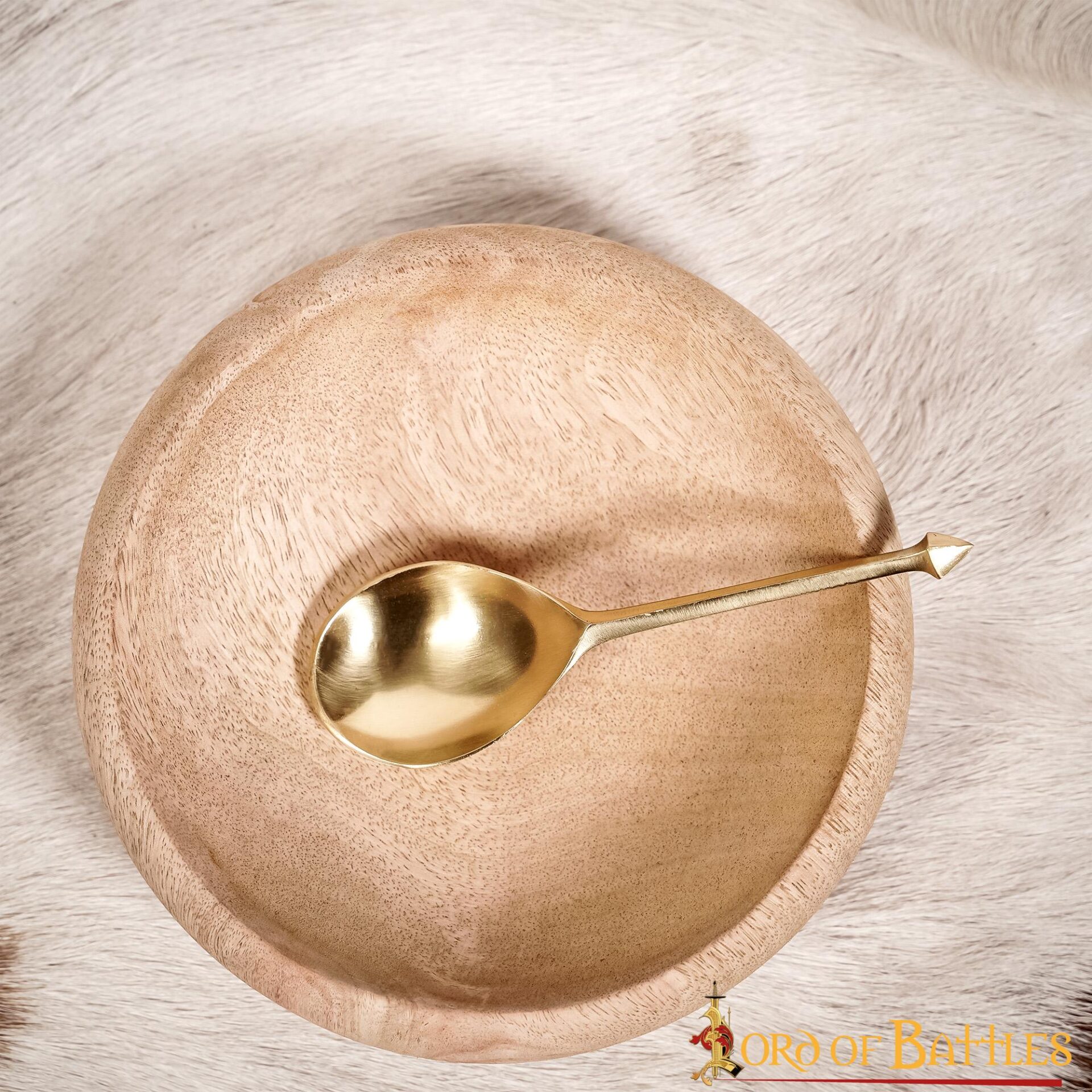 Roman Spoon Pure Solid Brass Functional Cutlery Set of Two Pieces Roman Spoon Pure Solid Brass Functional Cutlery Set of Two Pieces