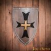 Fantasy Crusader Knight Steel Shield for Décor and Reenactments