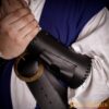 Medieval Authentic Leather Bracers with Knife Holder Loop