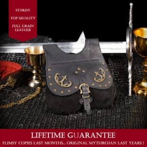 MYTHROJAN LATE MEDIEVAL KIDNEY POUCH historical 14th-15th century bollock purse 10”×10”