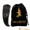 The Vegvisir Drinking Horn Engraved and Handcrafted from Genuine Ox Horn