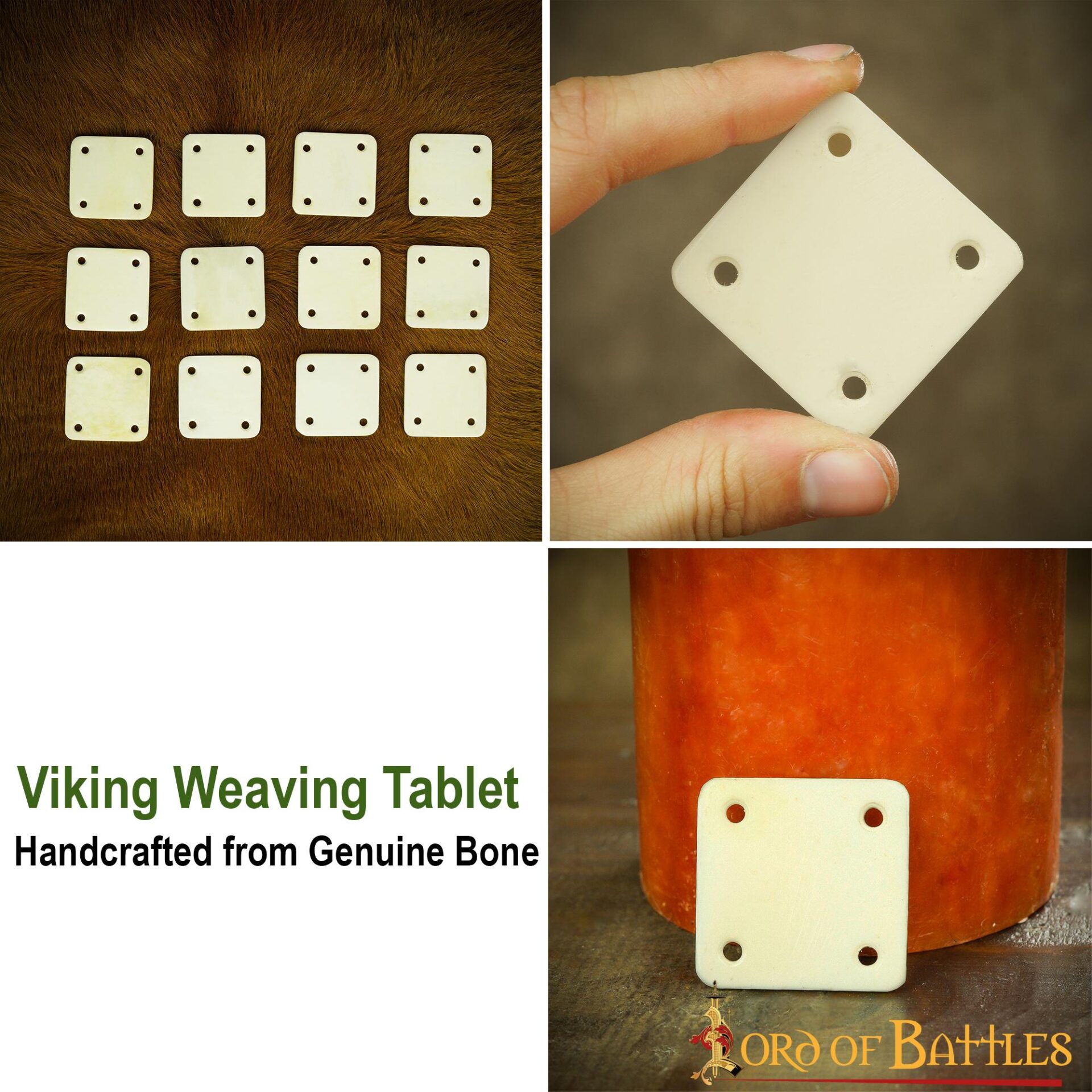 Viking Weaving Bone Tablets Functional Genuine Bone Accessory Viking Weaving Bone Tablets Functional Genuine Bone Accessory