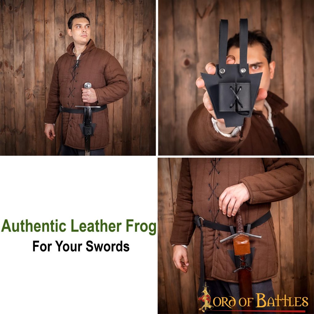 Medieval Genuine Leather Frog for your Dagger and Sword