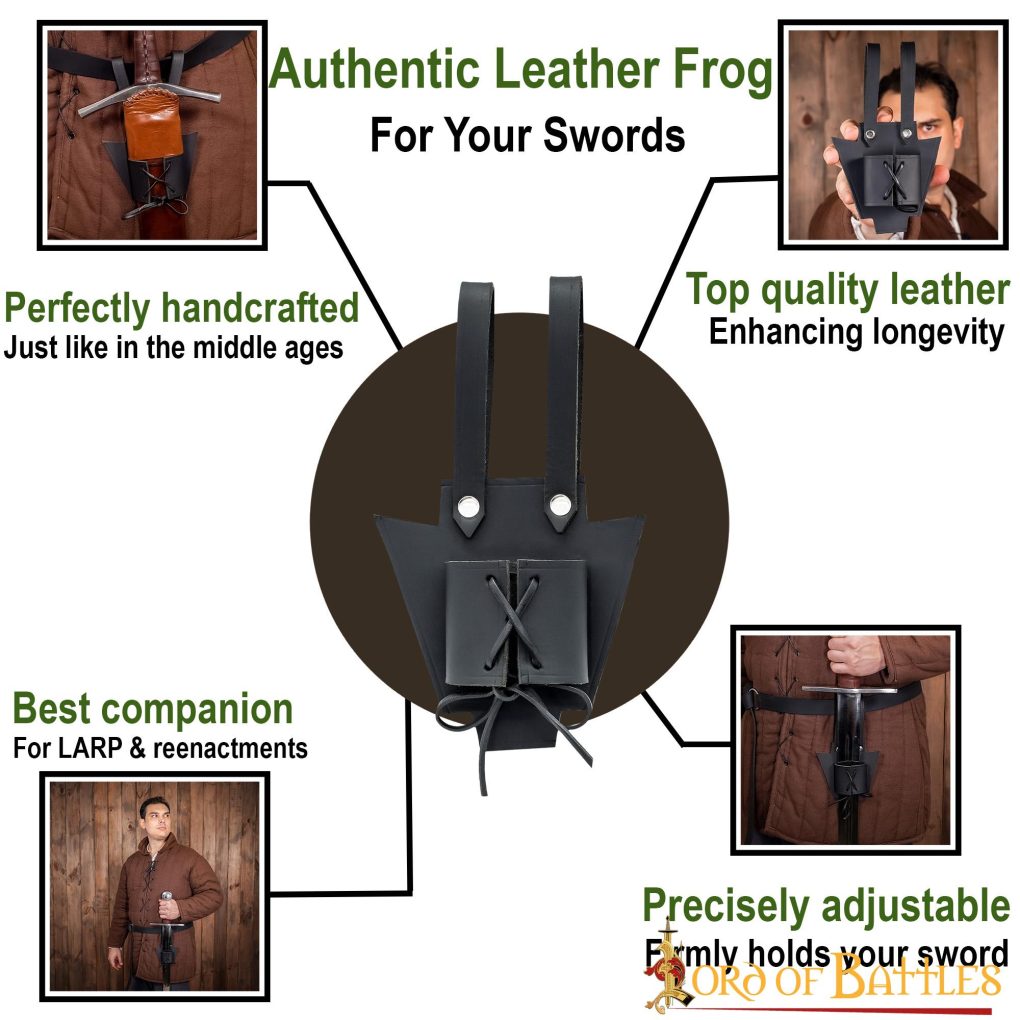 Medieval Genuine Leather Frog for your Dagger and Sword