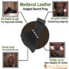 Medieval Black Leather Angled Frog for Swords and Axes Medieval Black Leather Angled Frog for Swords and Axes
