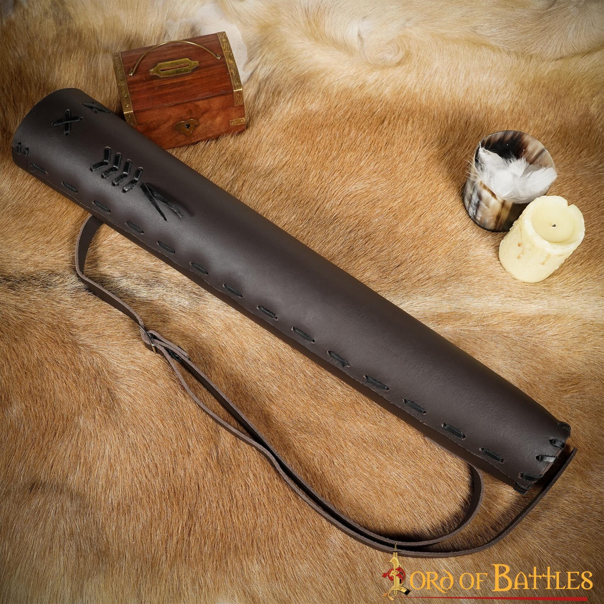 Classic Medieval Fantasy Leather Quiver Genuine Leathercraft