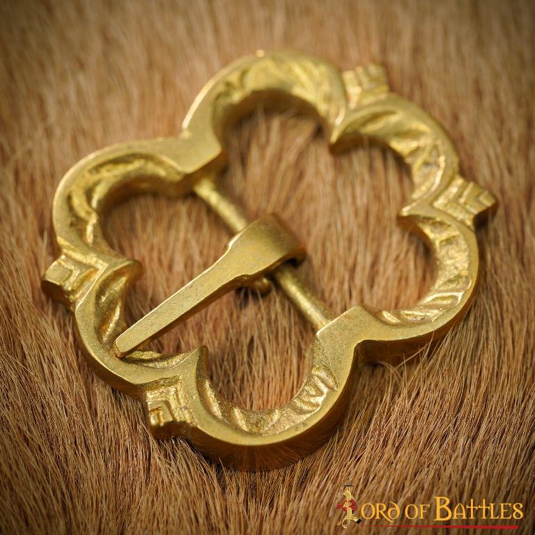 Medieval Brass Belt Buckle Set of 5 Fully Functional Accessory Medieval Brass Belt Buckle Set of 5 Fully Functional Accessory